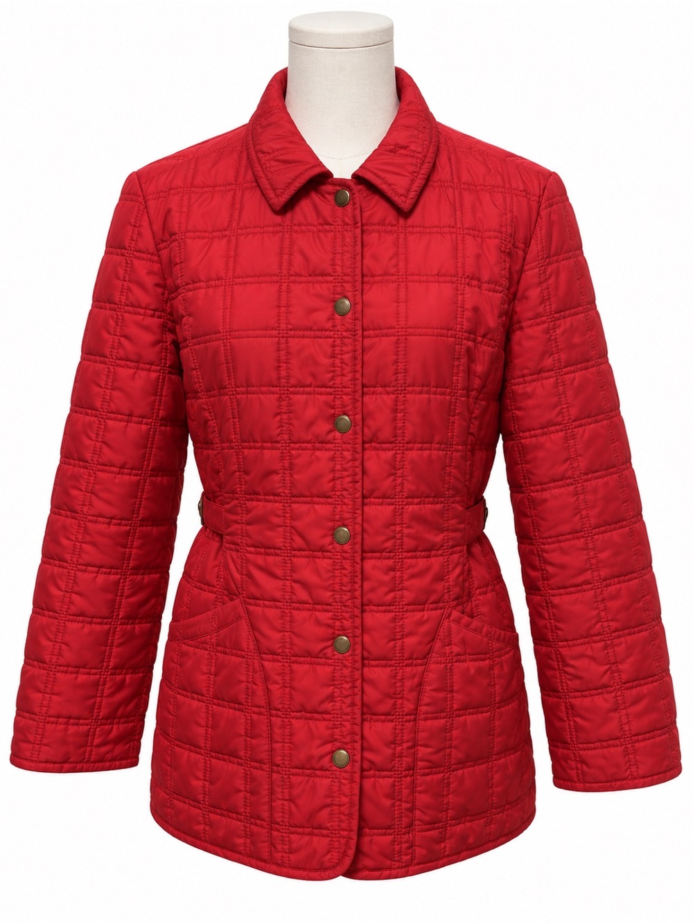 Brooks Brothers Women’s Size 8 Red Quilted Plaid Lined Barn Jacket Coat